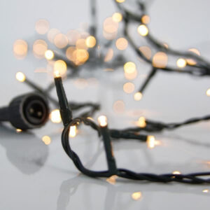 700 LED Lights 12W 3mm Green PVC Wire Warm White 35m