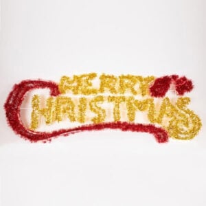 Merry Christmas 184*5*65.5cm Rope Light Warm White & Red