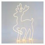 Reindeer Neon Rope Light Warm White 5m 49x84cm