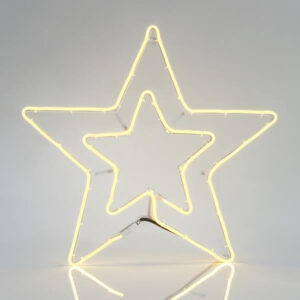 Double Star Neon Rope Light Warm White 3m 56x58cm