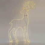 Reindeer Neon Rope Light Warm White 12m 180x104cm