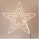 Triple Star Neon Rope Light Warm White 5m 60x60cm