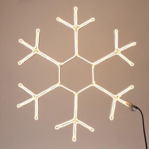 Snowflake Rope Light Warm White 5m 59x50cm