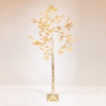 Gold Xmas Tree with Palm Leaves Warm White Mini LED 1.8m