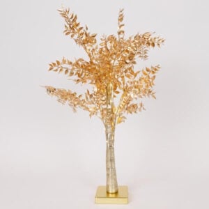 Gold Ruskus Tree Warm White Mini LED 60cm