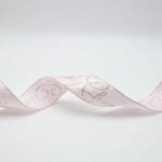 Pink Satin Ribbon with Glitter Merry Christmas 914x6.3cm