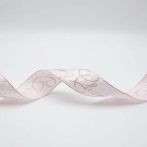 Pink Satin Ribbon with Glitter Merry Christmas 914x6.3cm