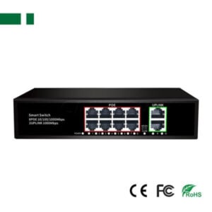 8 Port 10/100/1000M POE Switch(8+2 Built-in)